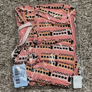 Kickee Pants Short Sleeve Pajama Set in Desert Rose Indian Train NEW